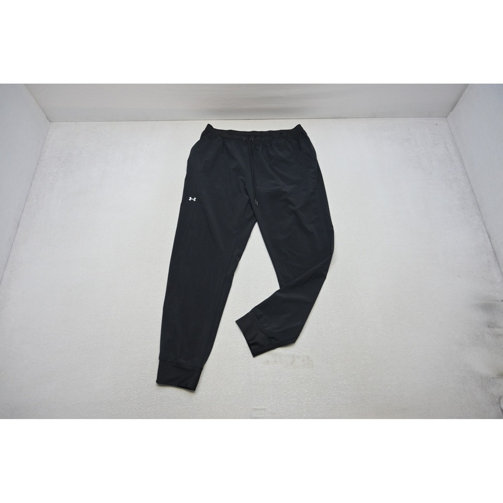 Under Armour Joggers Womens Large Black HeatGear Loose Sweat Pants Excellent